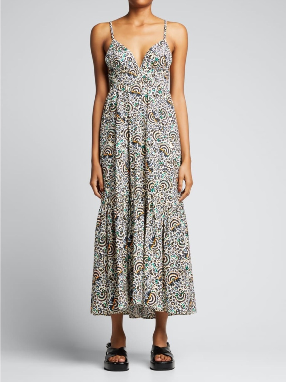 A.L.C. Rhodes Smocked Maxi-Dress sz 4
